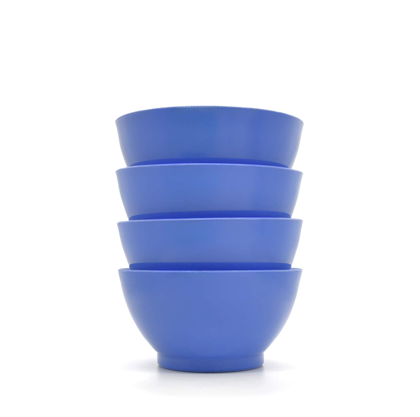 Stack of blue 20 oz Calibowls on a white background